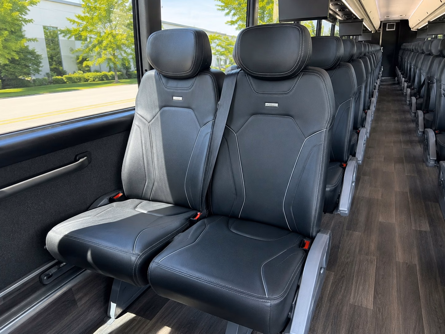 56 passenger charter bus interior